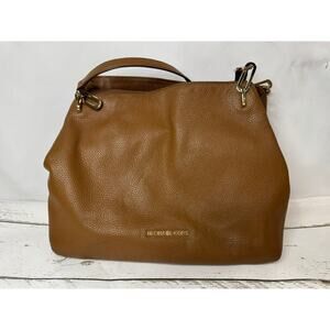 Michael Kors Brown Leather Leighton Large Shoulder Tote Bag